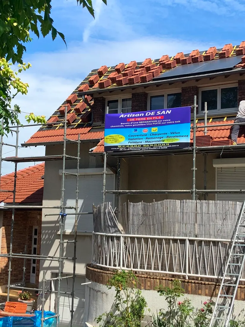Équipe chantier toiture Île-de-France