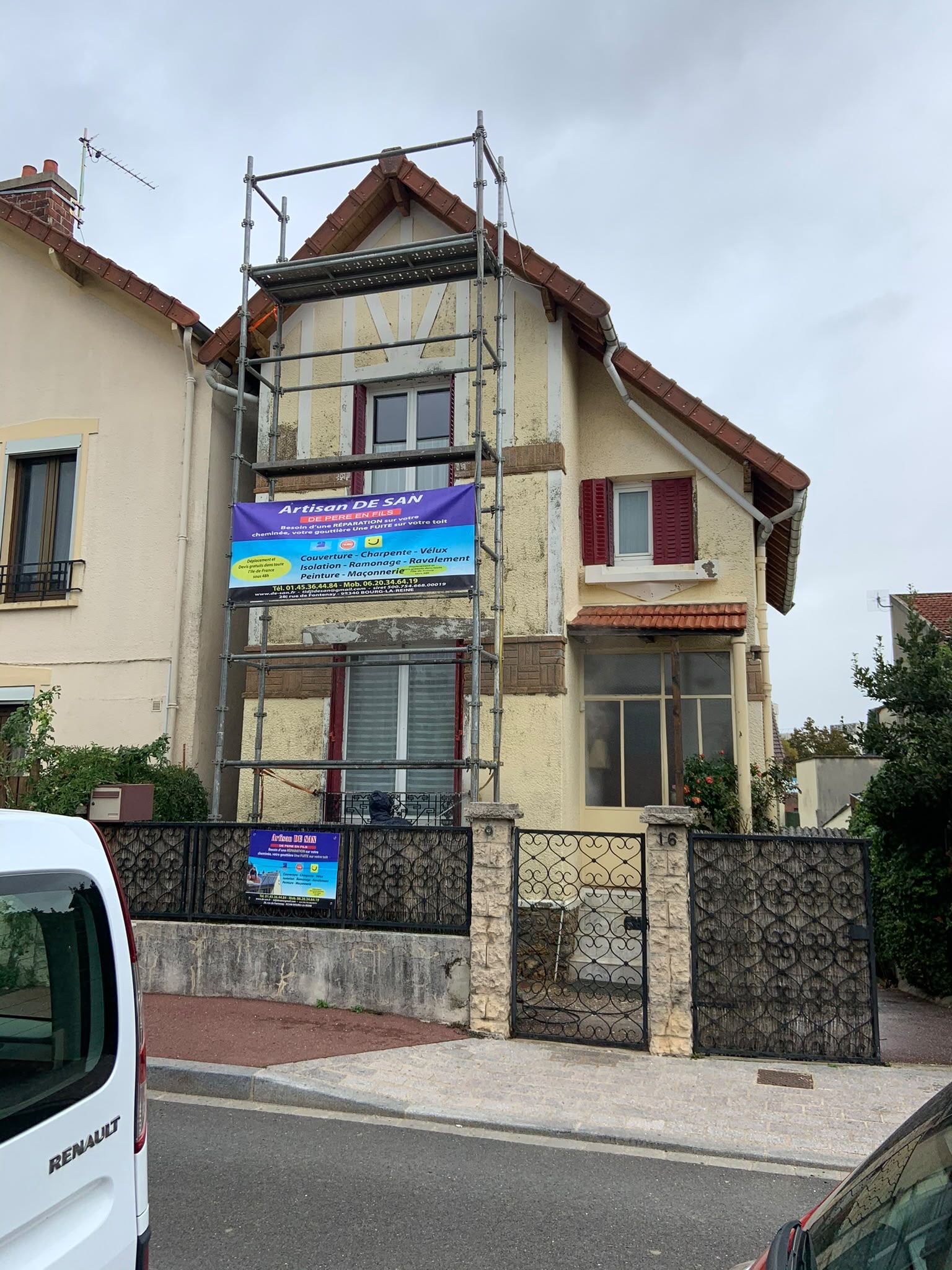 Façade grise ravalement Essonne