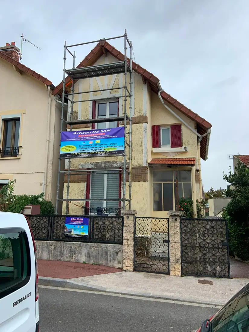 Façade grise ravalement Essonne