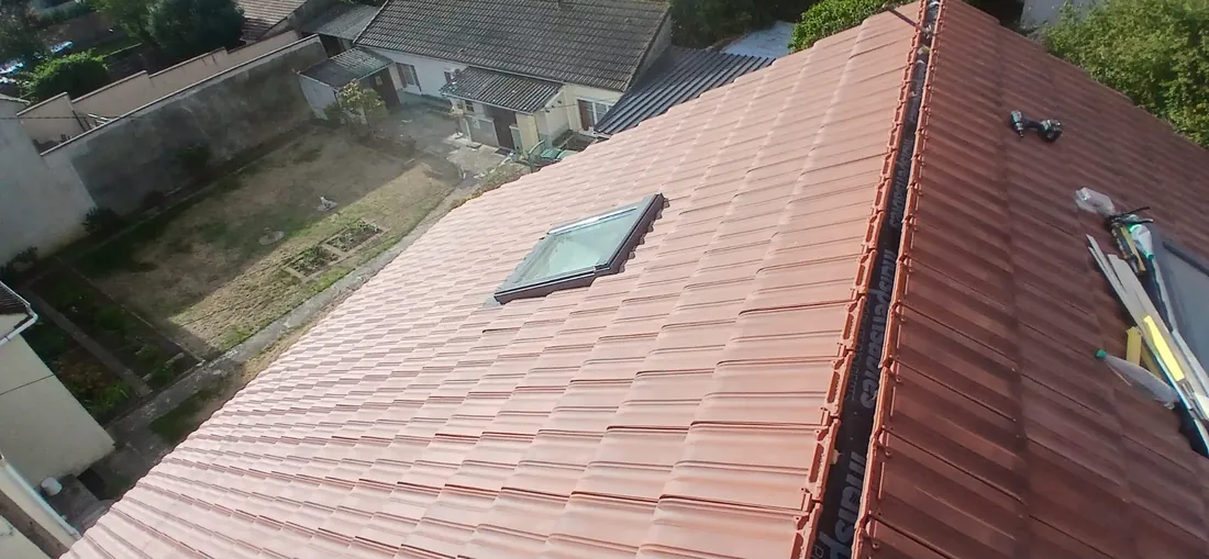 Toiture neuve en tuiles terre cuite à Athis-Mons